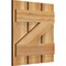 Ekena Millwork Spaced Board-n-Batten Shutters w/Z-Bar, Rough Sawn Western Red Cedar, 17 1/8W x 18H, PR RBS06Z17X018RWR - alternate 3
